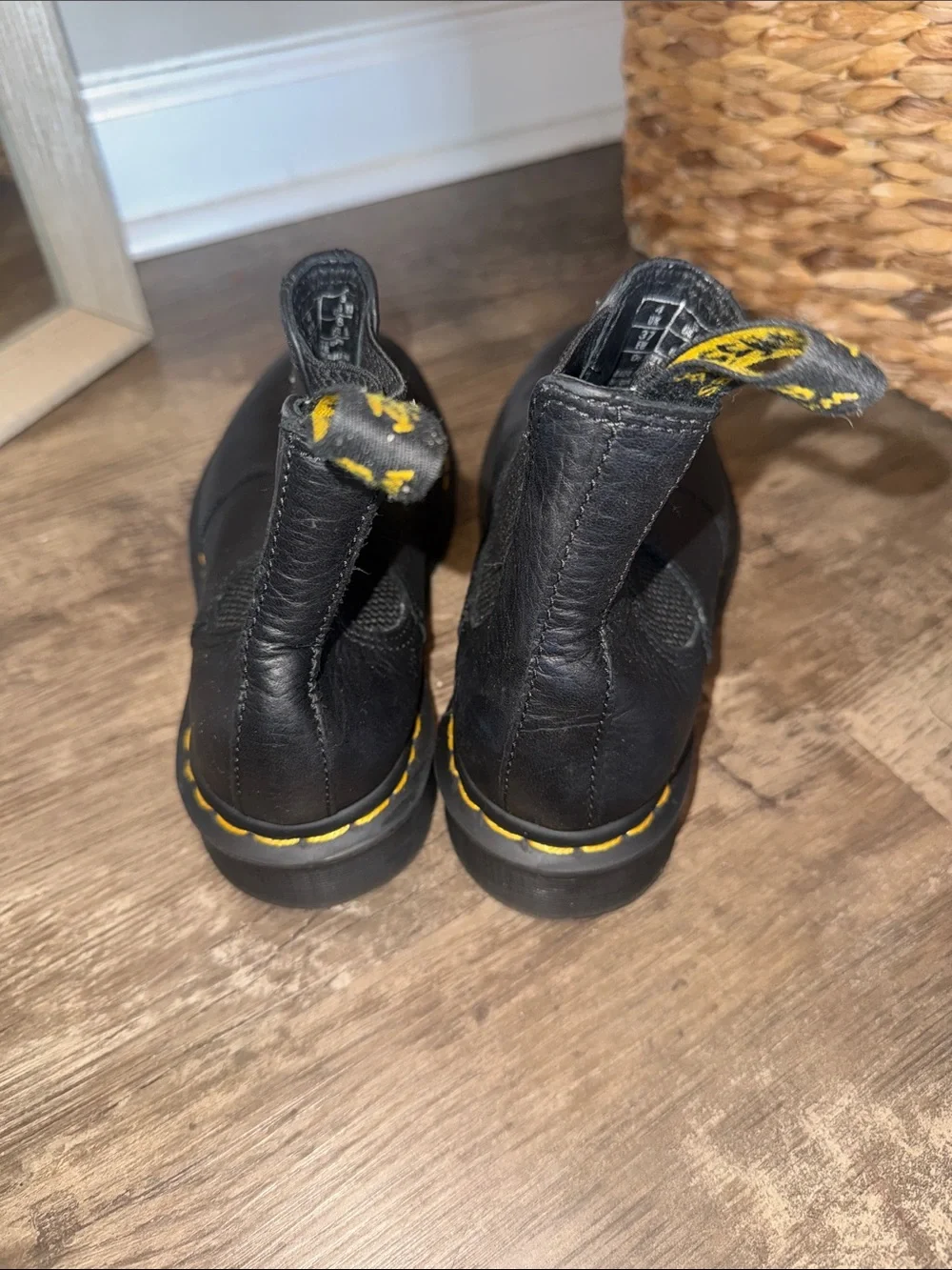 Dr. Martens Black Chukka Boots with Yellow Stitching